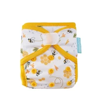 happyflute 0 6kg newborn hookloop washable baby cover cartoon animal print adjustable nappy reusable cloth diapers cover