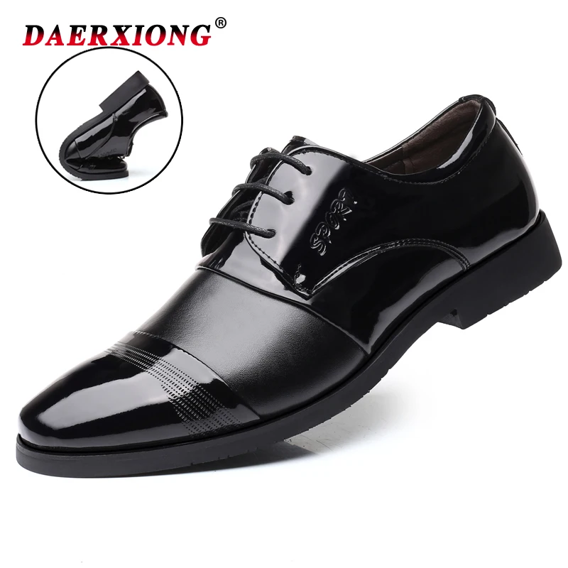 Модная мужская обувь в деловом стиле Новинка 2019 года классические кожаные