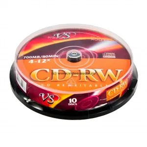 Диски VS CD-RW 80 4-12x CB 10 шт. | Компьютеры и офис