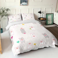 baby bedding set 3d printed cute bear design comforters soft couple bedroom bedclothes with pillowcases bedding for children