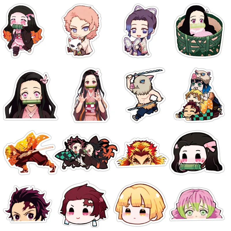 50 ⑤ упак. аниме демон Slayer Kimetsu No Yaiba наклейки для ноутбука холодильник мотоцикл
