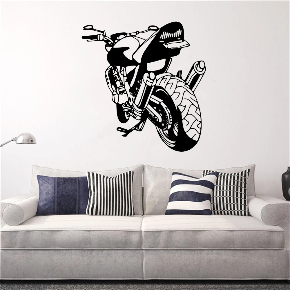 

Motorcycle Wall Sticker For Living Room Bedroom Kids Room Wall Decal Home Decoration Vinyl Mural Revocable ov714