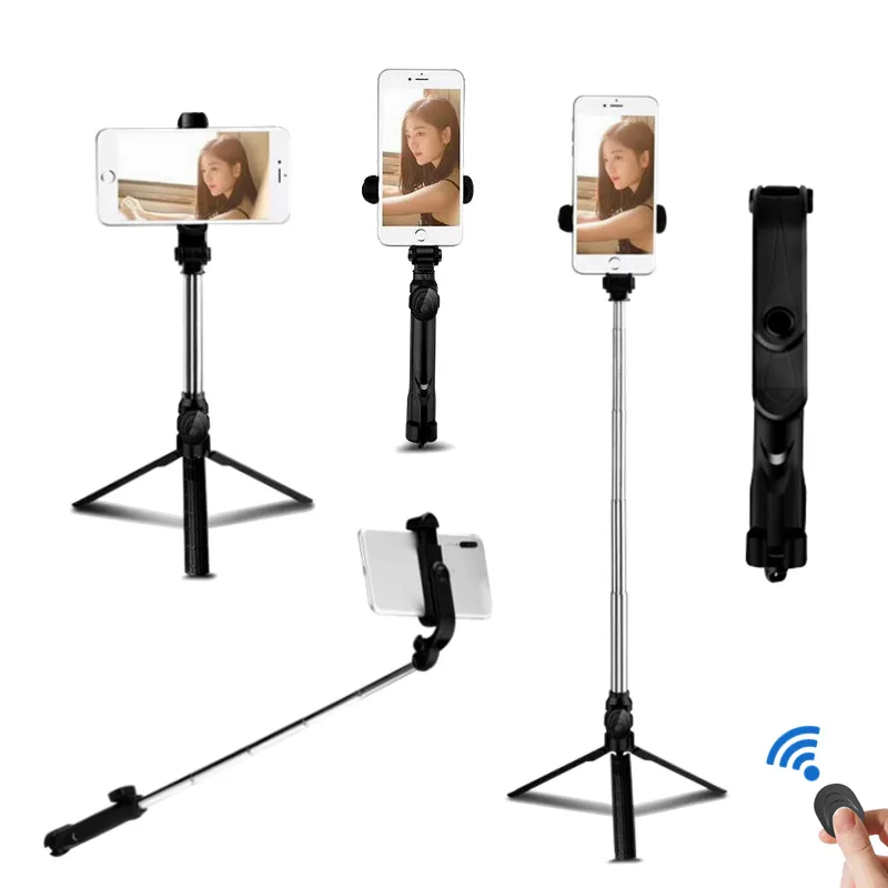 

3 In 1 Extendable Selfie Stick With 360° Rotation Phone Holder Handheld Monopod Bluetooth Wireless Selfie Stick Tripod For Phone