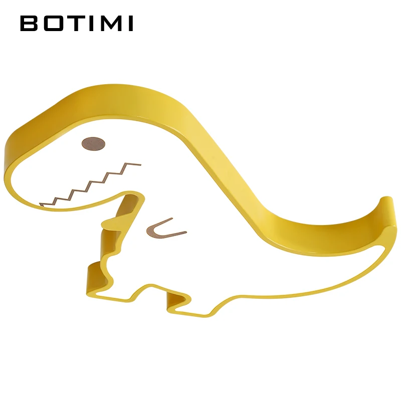 Светодиодный потолочный светильник для детской спальни с изображением BOTIMI из мультфильма, современный желтый металлический потолочный светильник для мальчиков