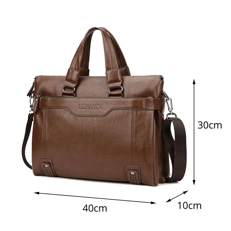 Деловой портфель для мужчин винтажная сумка мессенджер офиса вместительная на