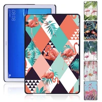 for huawei mediapad t5 10 10 1 inch anti fall slim flamingo series tablet hard shell cover case free stylus