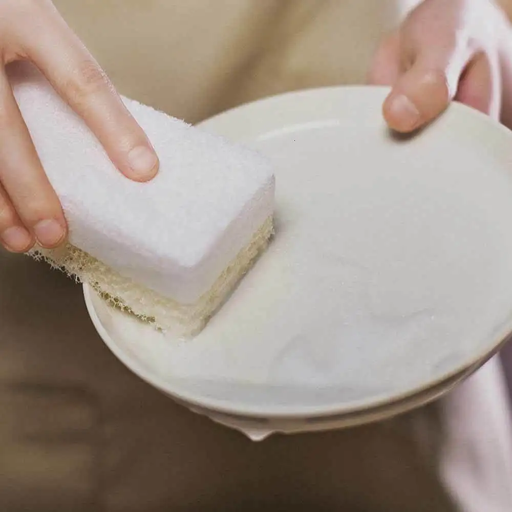 Xiaomi Mijia JieZhi Three-Layer Composite Dishwashing Brush Kitchen Sponges Household Cleaning Eco-Friendly Scouring Pads 6pcs |