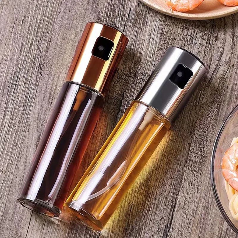Новый модный распылитель масла из нержавеющей стали стеклянная бутылка для