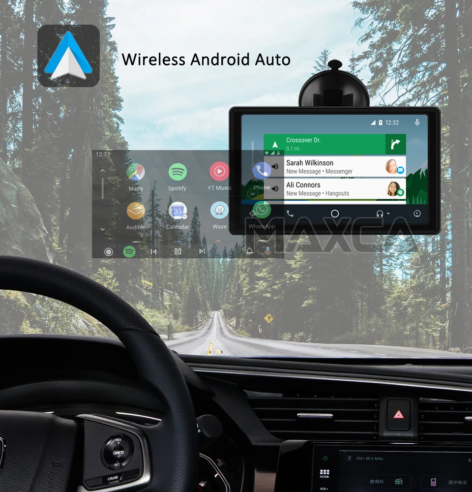 MAXCA XPlay портативный беспроводной Carplay экран 7 дюймов Apple Airplay Беспроводной Android Авто