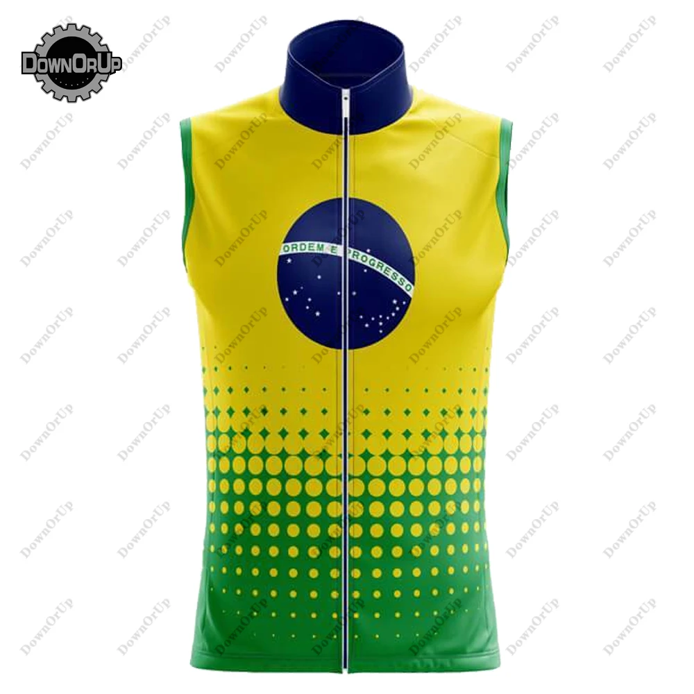 Бразильская велосипедная Джерси набор велосипедных шорты с нагрудником гелевая