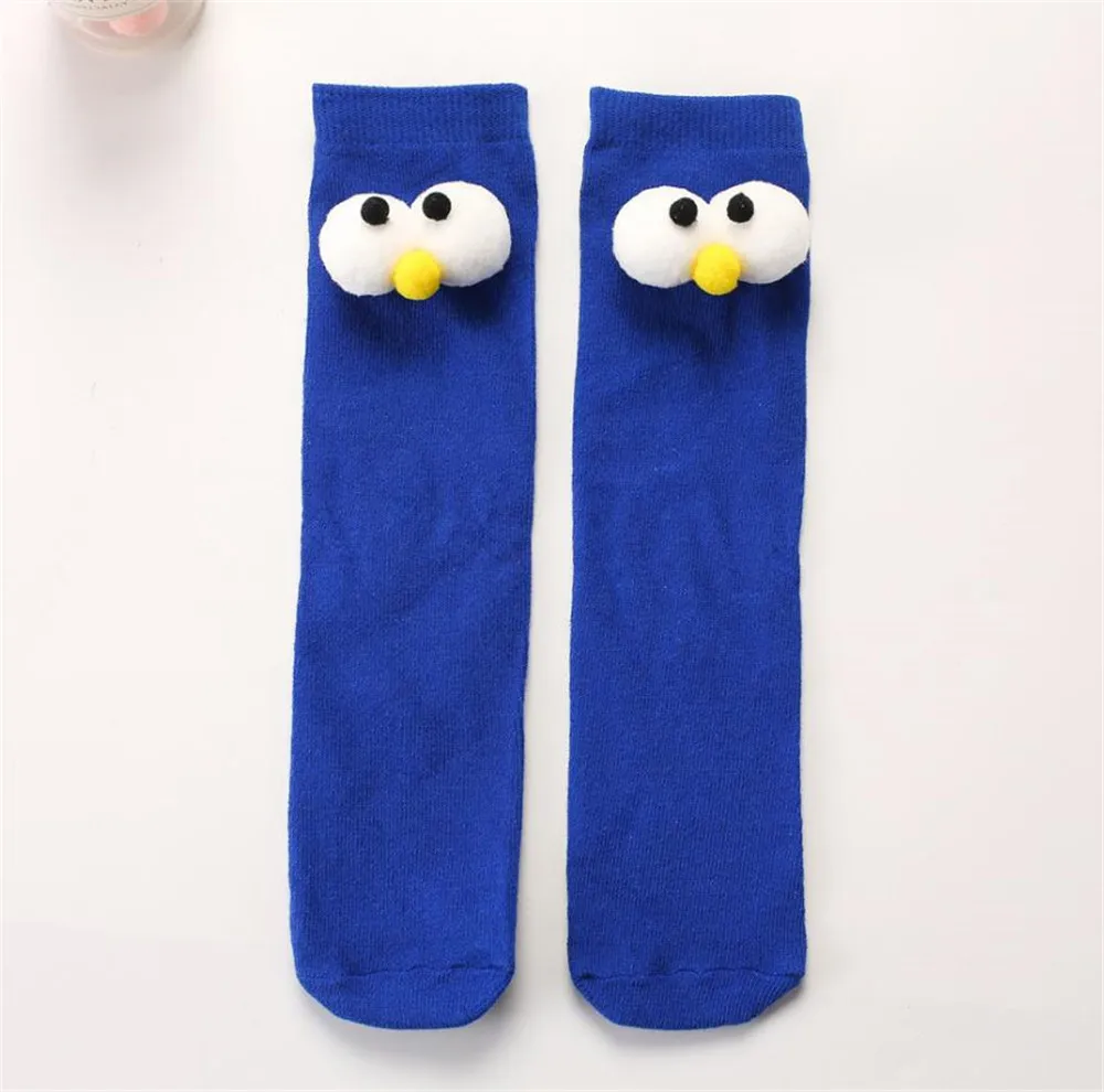 1 пара модные хлопковые носки унисекс для малышей с большими глазами мягкие