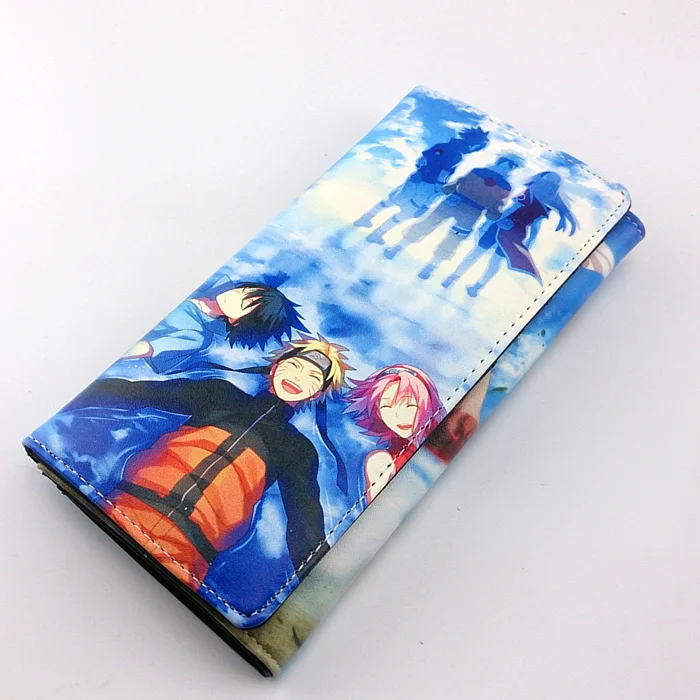 Красочный Длинный стильный кошелек из искусственной кожи с принтом W/ Uzumaki Uchiha Sasuke