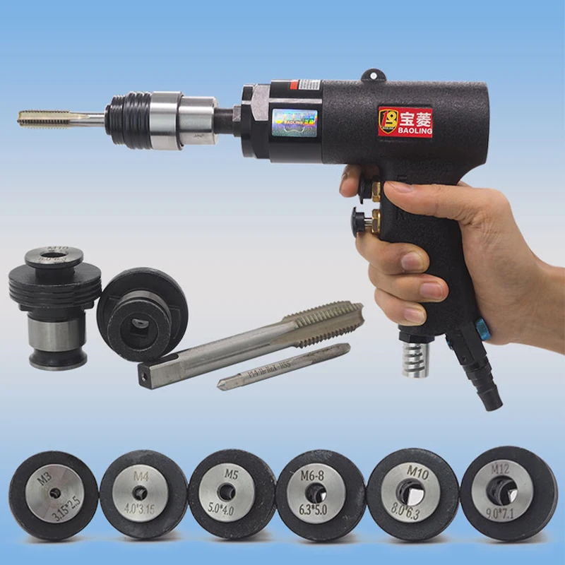 

Small Tapping Machine, M3-M12 Tap Drilling Machine, Pneumatic Tapping Machine, Handheld Thread Feeding and Threading Tool