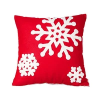 skin friendly pillowcase invisible zipper snowflake pattern christmas throw pillows case for living room