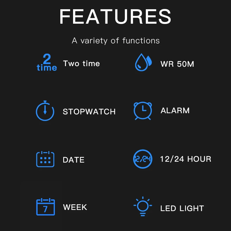 SKMEI 1155B в стиле милитари с 2 временными Дисплей Для мужчин Спорт Часы светодиодный
