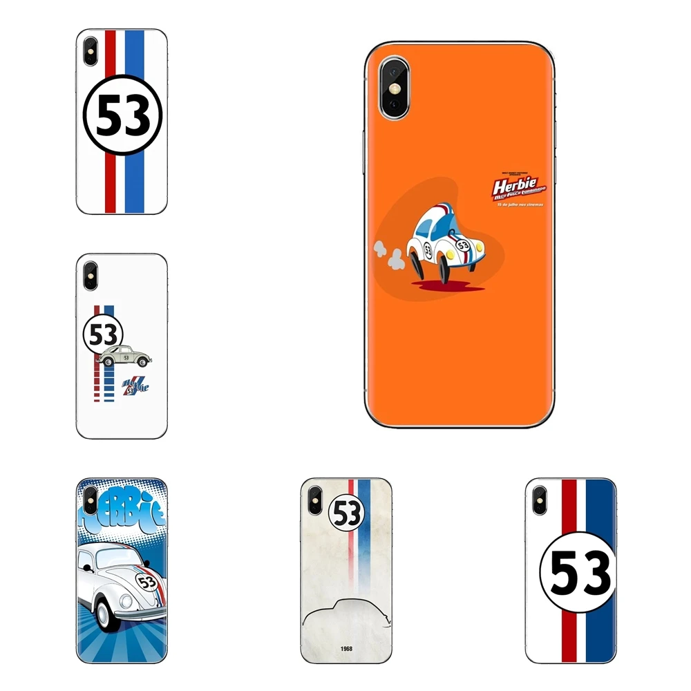 TPU Transparent Case Covers For Xiaomi Mi6 Mi 6 A1 Max Mix 2 5X 6X Redmi Note 5 5A 4X 4A A4 4 3 Plus Pro Herbie 53 VW bug beetle |