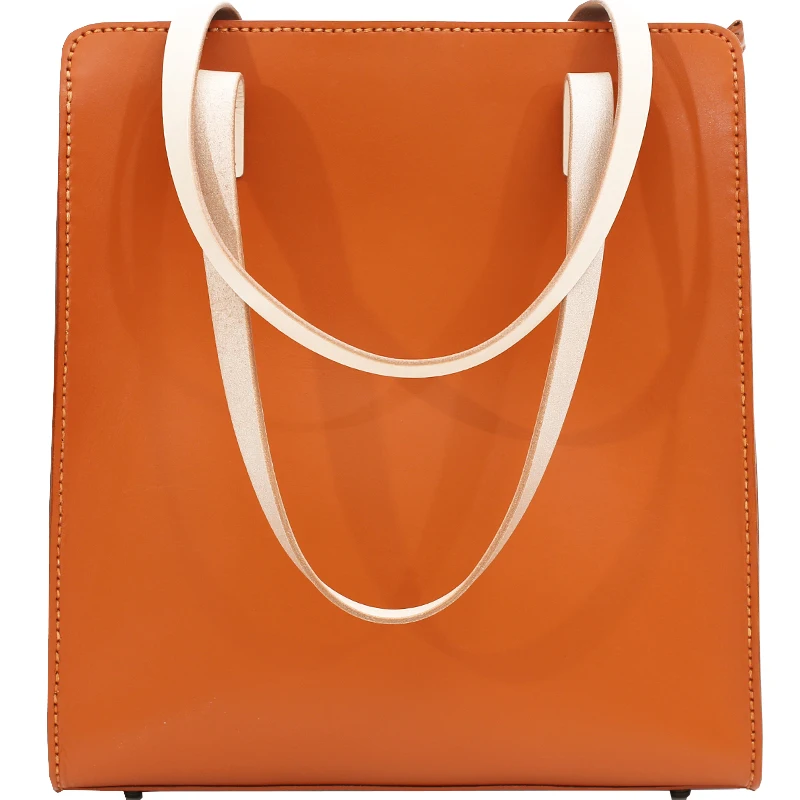 

Simple Style Womens Armpit Design Genuine Leather Vintage Shoulder Bag Zippers Rivet Solid Casual Soft Handle Cowhide Handbag