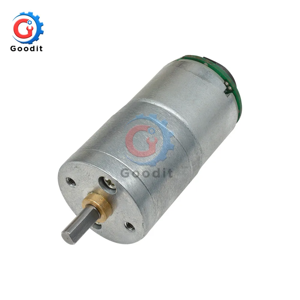 DC 12V 25GA-310 кодировщик Шестерни Мотор редукторы скорости игрушки моторные с металлической Шестерни коробка колеса автомобиля мини DC из Металла Мотор 100 об/мин