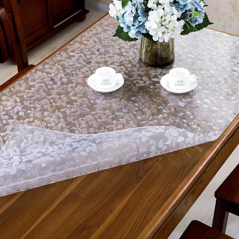 Водонепроницаемая скатерть из ПВХ толщиной 1 5 мм/2 мм/3 мм прозрачная для стола