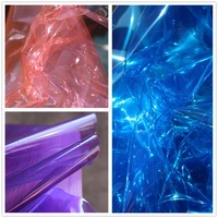 0 3mm tpu fabric 3 colors pvc jelly film waterproof diy raincoat coat crystal bags stage decor plastic clothes designer fabric