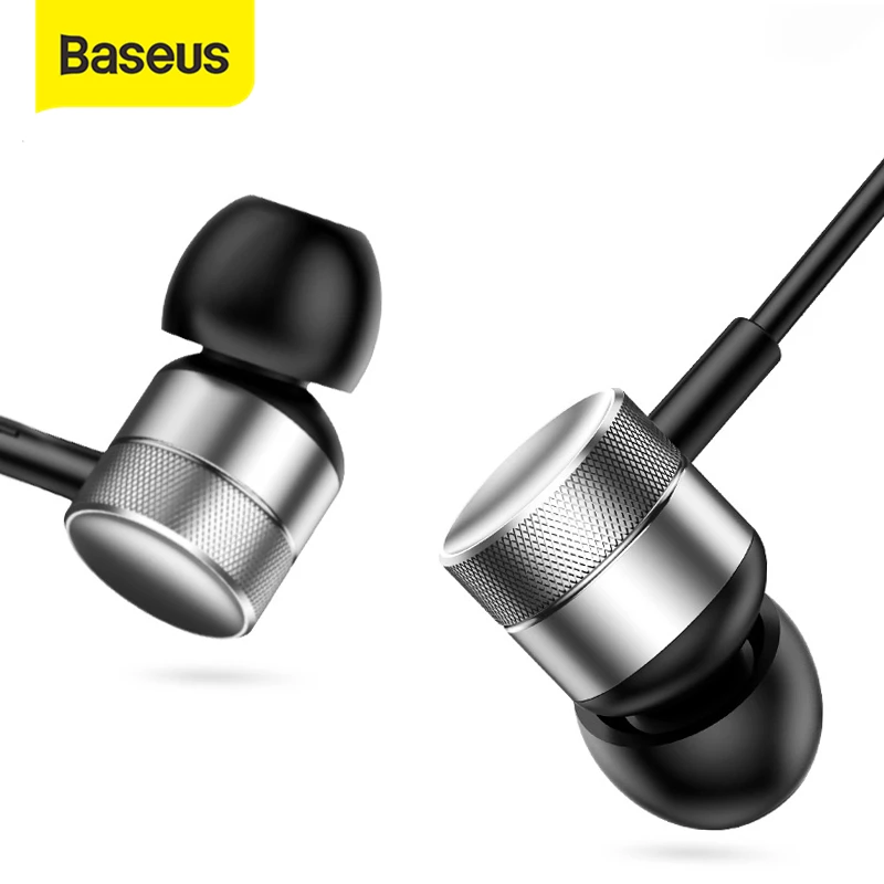 Baseus-auriculares intrauditivos deportivos H04 con micrófono, para xiaomi, iPhone, Samsung, MP3