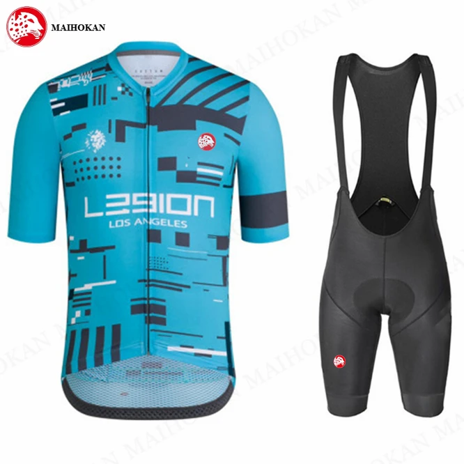 

Maihokan 2021 Cycling Clothing Men Cycling Set Bike Clothing Breathable Anti-UV Bicycle Wear/Short Sleeve Cycling Jersey Sets