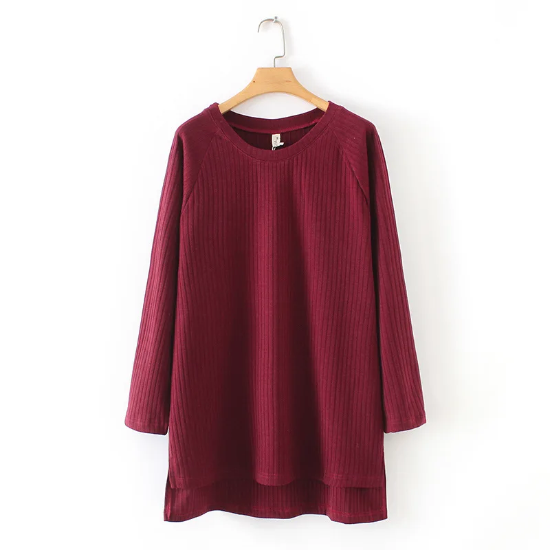 Повседневная полосатая футболка для женщин весна плюс размер модное нижнее