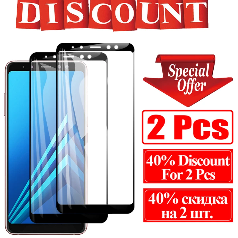 Защитное стекло для samsung galaxy a5 a6 a7 a8 a9 2018 экранный протектор samsun galax a 5 6 7 8 9