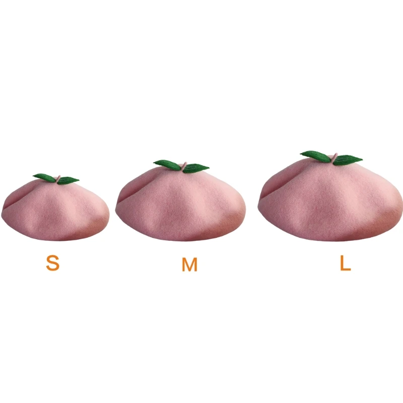 

Fashion Peach Cute Fruit Berets Hat Warm Winter Love Gift for Girlfriend Lover