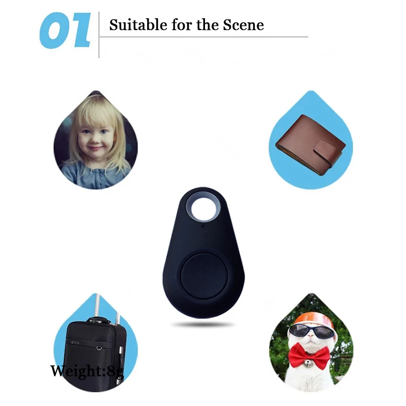 Анти-потерянный трекер Смарт-тег Беспроводной Bluetooth дети собака Кот Кошелек ключ