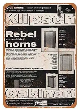 

Rustic Klipsch Speakers Vintage Look Metal Sign