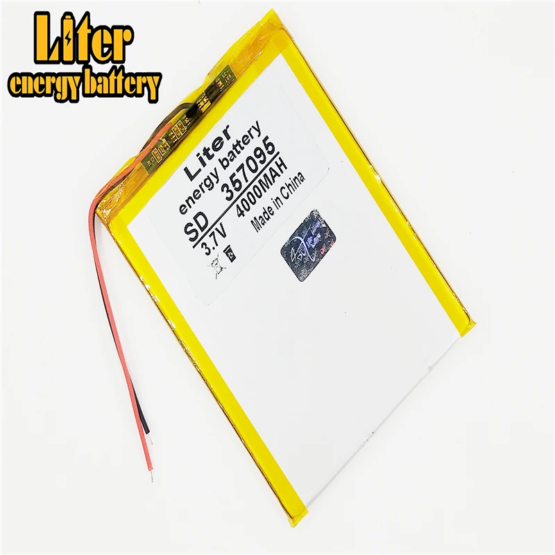357095 3 7 V 4000mAh Lipo литиевая батарея Замена для MP4 MP5 GPS DVD PAD MID Tablet PC BT динамик