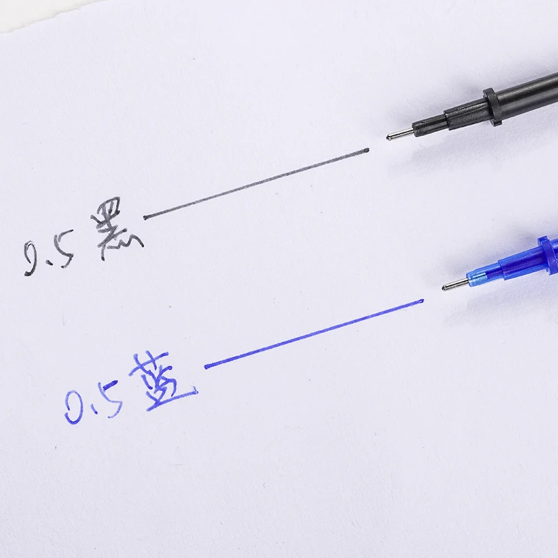 0.5mm Erasable Pen Set  Blue Black Ink Gel Pen Erasable Refill Rod Washable Handle School&Office Writing Stationery Gel Ink Pen images - 6