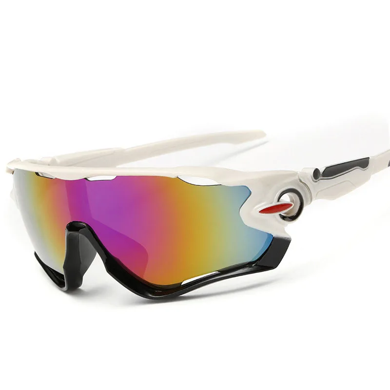 White purple Очки для пеших прогулок uv400 спортивные очки для стрельбы альпинистские горные солнцезащитные очки Уход за глазами солнцезащитные очки 6 цветов - Цвет: White purple