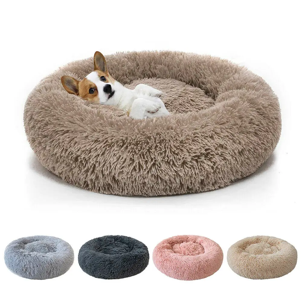 

Pet Dog Bed Super Soft Pet Bed Kennel Dog Round Cat Winter Warm Sleeping Bag Long Plush Large Puppy Cushion Mat