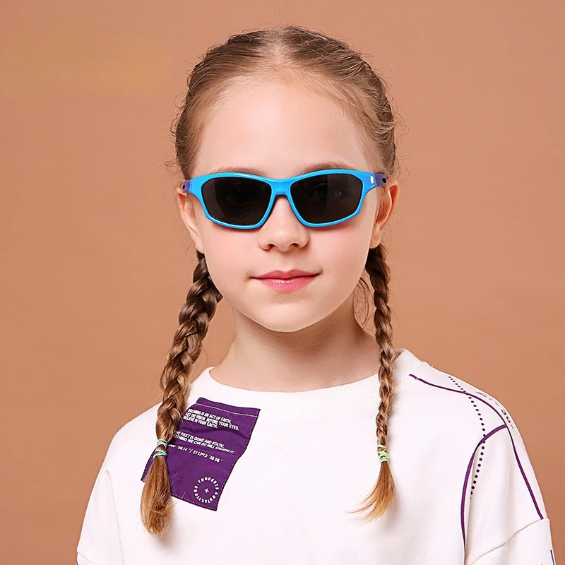Детские спортивные поляризованные Модные солнцезащитные очки силиконовые