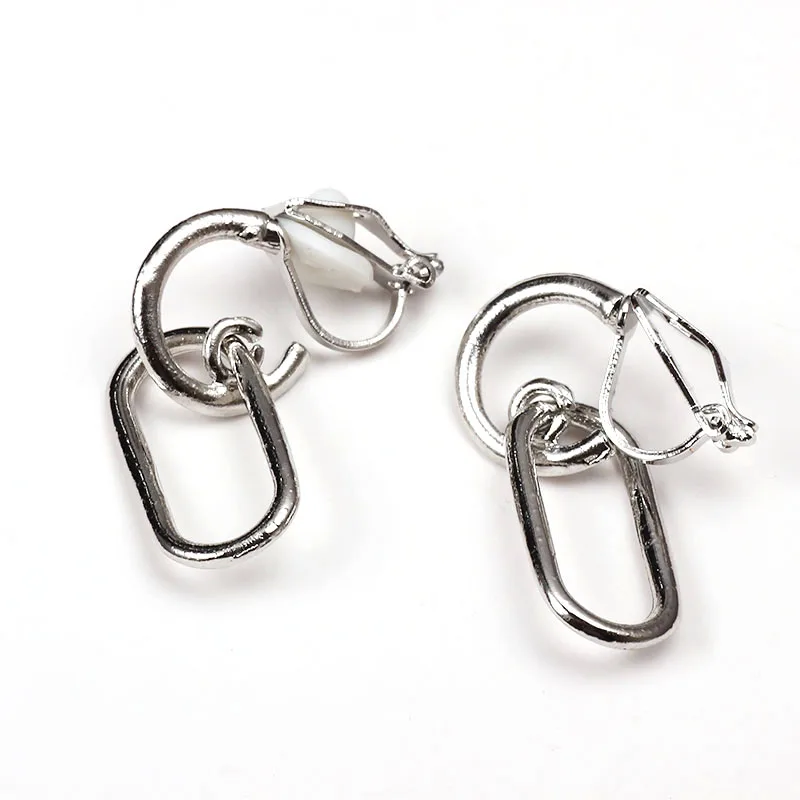 Серьги клипсы цвет без отверстий рандомные серьги прокола не пирсинг ювелирные