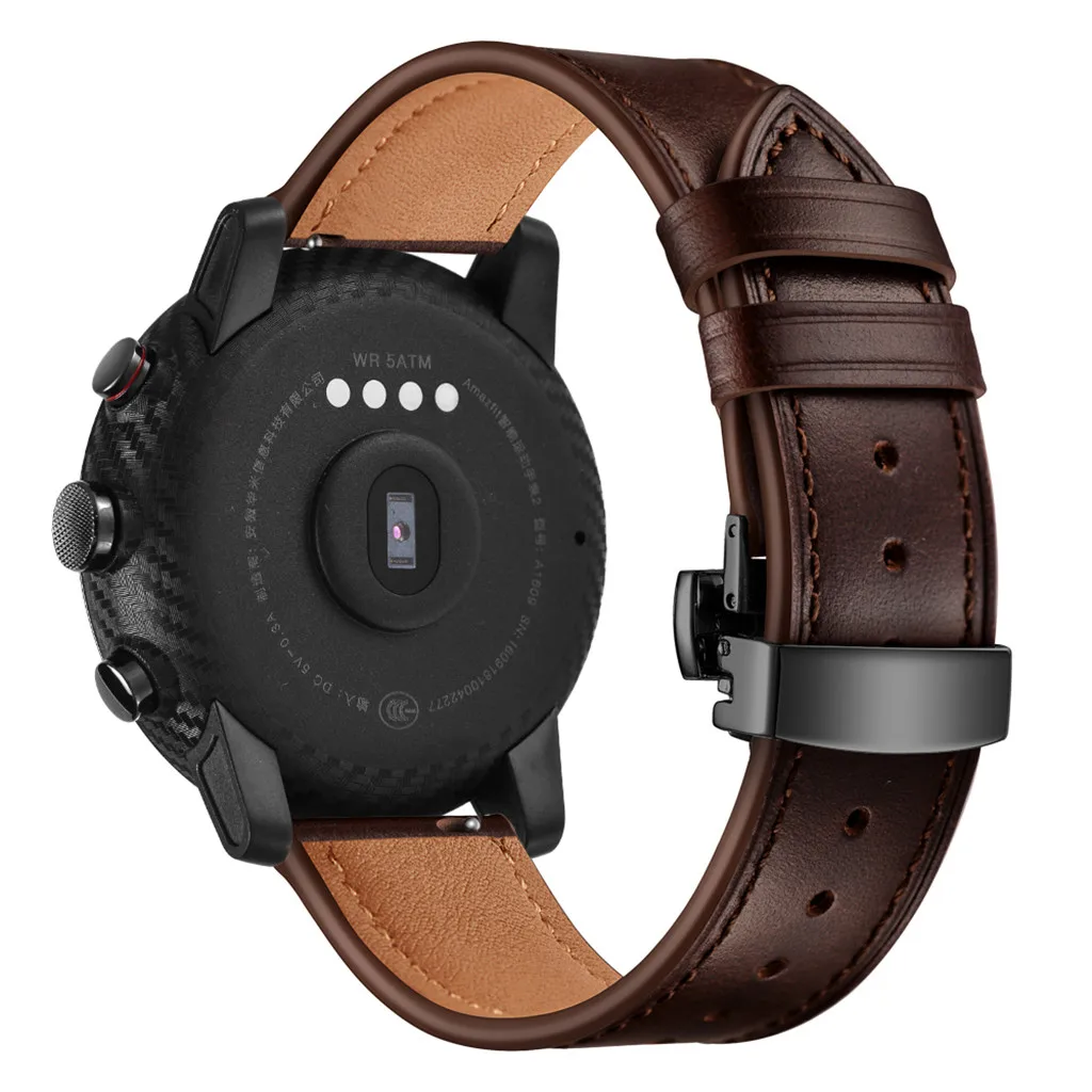 Сменный кожаный ремешок для часов Xiaomi Huami AMAZFIT 2/2S Stratos фитнес трекер 2019 #
