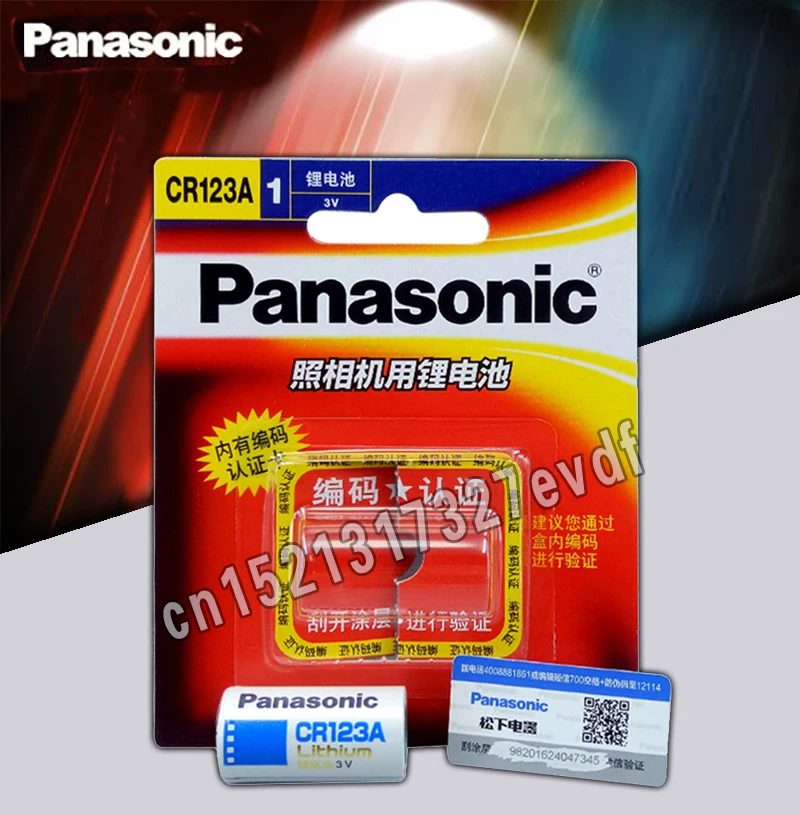 Panasonic-batería de litio de 3V para cámara, paquete de 4 baterías no recargables originales para cámara CR123A CR17345, Envío Gratis