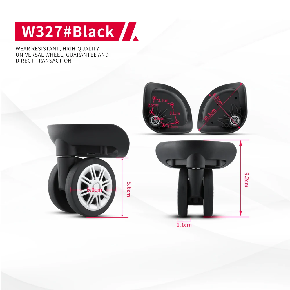 DILONG W327 Luggage suitcase universal wheel accessories replacement wheels trolley case aircraft repair silent rollers