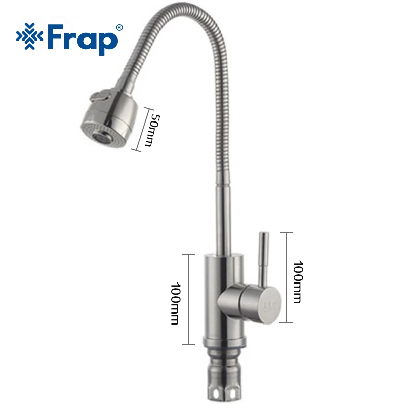 304stainless Y40849 FRAP, высокое качество, смеситель для кухонной раковины, смеситель для холодной и горячей кухни, смеситель для кухонного крана, серебряный, с одним отверстием, водопроводный кран, torneira cozinha F4319 - Цвет: 304stainless Y40849