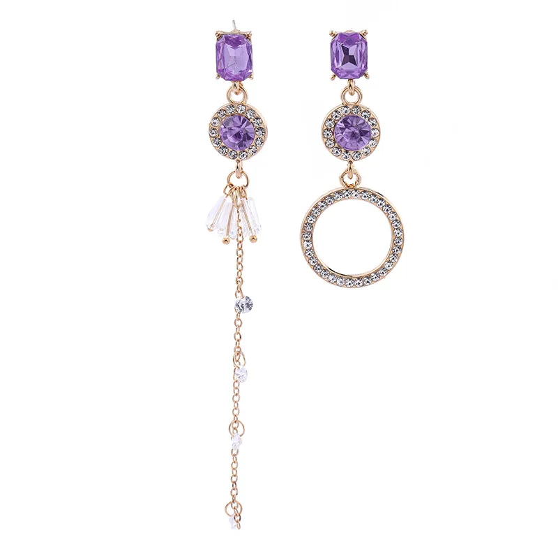 Женские Длинные кисточкой серьги падения темперамента корейский асимметричный