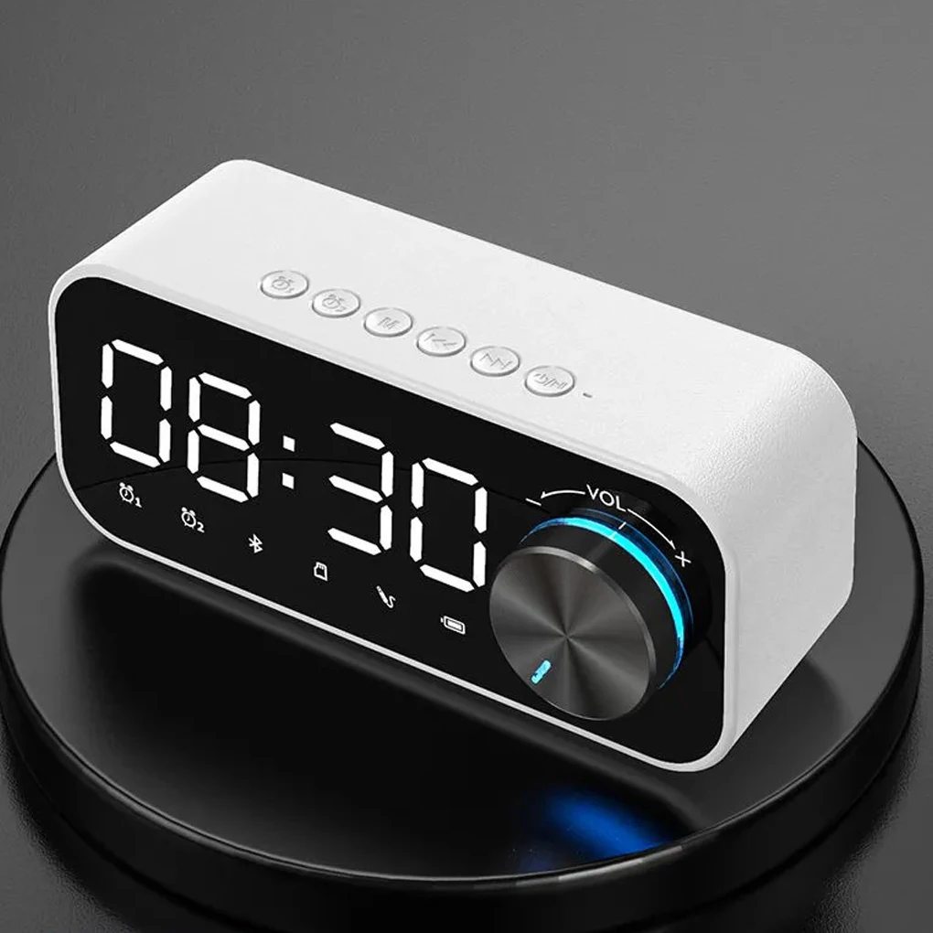 

Mirror Alarm Clock Bluetooth Speaker Digital Display Radio Alarm Clock Stylish Exquisite Speaker LED Wireless Clock Speaker