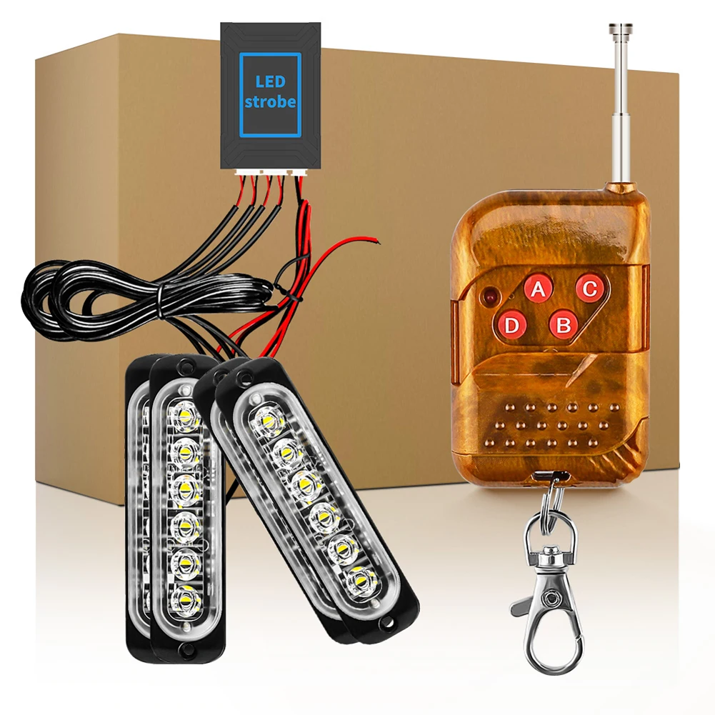 

LED Flash Grille Light Strobe Warning Light Amber Side Flashing Beacon Emergency Hazard Marker Grille Lamp For Car Truck Boat