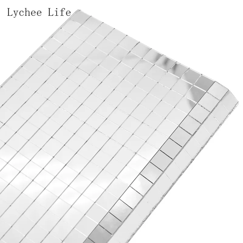 Самоклеящаяся квадратная стеклянная зеркальная мозаичная плитка Lychee Life 30x30 см