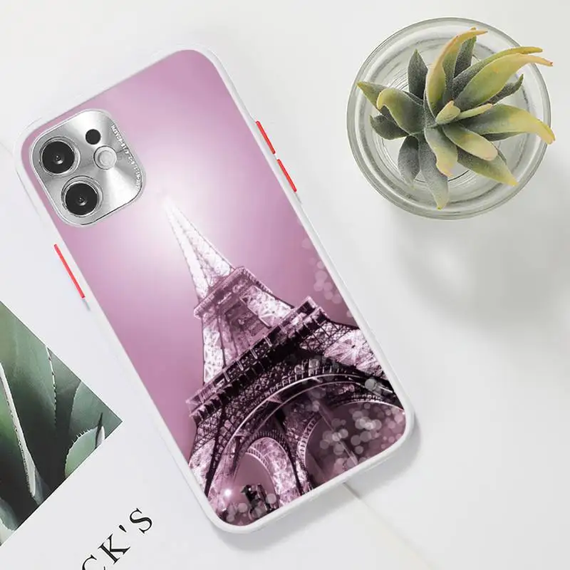 

France Paris the Eiffel Tower Phone Case Clear matte transparent For white iPhone 7 8 x xs xr 11 12 pro plus max mini Funda