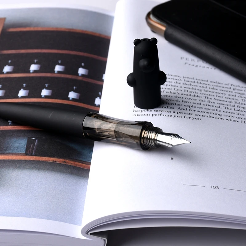 Милый кавайный маленький медведь авторучка EF F для студентов почерк покраска