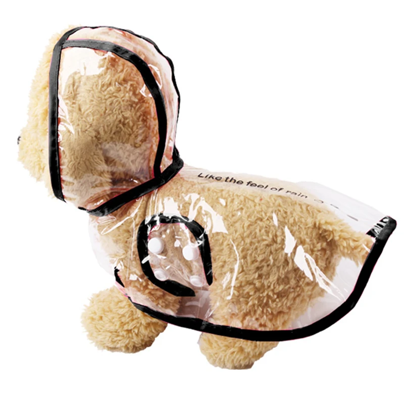 Дождевик для собак прозрачная одежда домашних животных водонепроницаемые