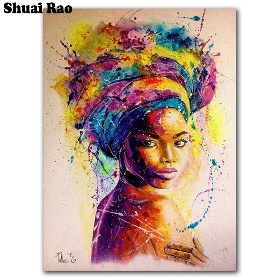 5D алмазная вышивка африканская Женская картина живопись Алмазная мозаика