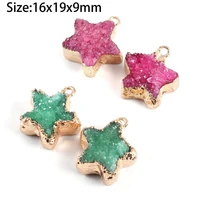 2021 new natural stone star shape pendants crystal charms for diy jewelry making necklaces bracelet